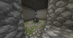 A monster room distorted by a cave system.