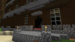 The entrance of the mansion.