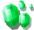 A group of emeralds.