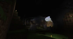 A large overhang, a common occurrence in Beta's terrain generation before Beta 1.8.