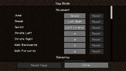The default key binds menu.