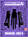 Endermen on the cover of Minecraft Annual 2024.