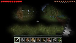 First image of a pumpkin being worn in Bedrock Edition.