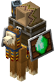A Trader Llama, as depicted in Minecraft Dungeons.