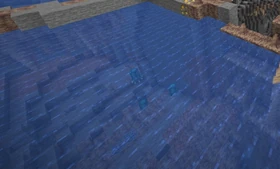 Glow squids underwater.