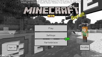 Bedrock 1.16.0.59