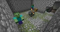 A dungeon with zombies.
