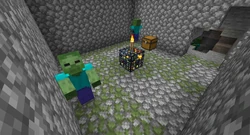 A dungeon with zombies.