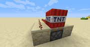 Piston TNT cannon