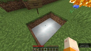 A pit full of powder snow.