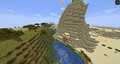 A desert pyramid generated inside a mountain.