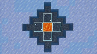 Lava's melting pattern for snow and ice