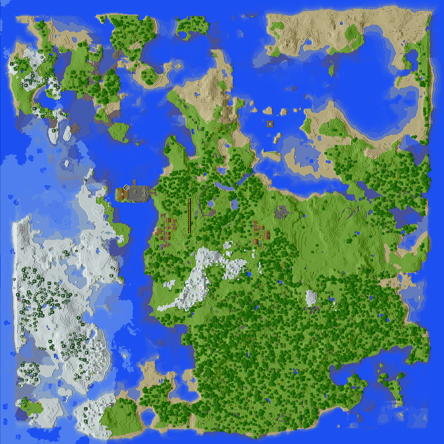 Beta 1.7 Earth, miniature scale Minecraft Map