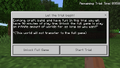 The message displayed upon loading the demo world.