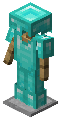 Armor stands can hold items in the Bedrock Edition of Minecraft! #mine