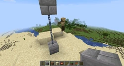 Chains and stone bricks.