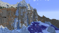 A frozen cliff.