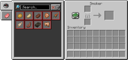 The recipe book as it appears in the smoker screen.