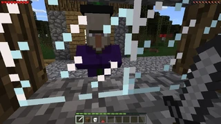 First image of a witch in Bedrock Edition.