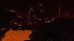 The nether in this version.