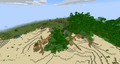 Village reaching into 3 biomes (Jungle, Desert and Plains).