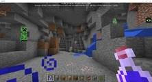 A cave full of monsters in Bedrock Edition.