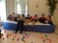 The Mojang support team hanging out in the ball pit.[47]