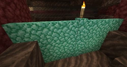 A stacked prismarine wall in 20w06a without gaps.