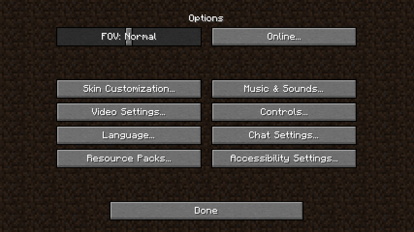 Options Minecraft Wiki