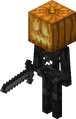 A wither skeleton with a jack o'lantern.