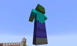 A giant and an iron golem.