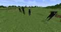 Group of endermen in a plains biome during the day.