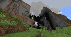 Plains biome terrain in an amplified world.