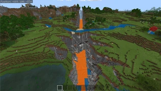 View toward horizon along endless canyon.