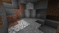 Naturally generated diorite and other counterparts in a cave.