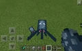 A squid compared to a baby squid in Bedrock Edition.