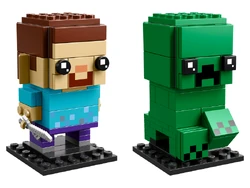 Steve and creeper LEGO BrickHeadz figures.