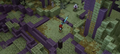 A Geomancer can be seen near the top of the screenshot of the Echoing Void DLC in Minecraft Dungeons. It was likely a placeholder for the Snareling.