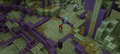 A Geomancer can be seen near the top of the screenshot of the End DLC in Minecraft Dungeons. It is likely a placeholder however.