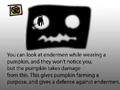 The original suggestion image for pumpkins protecting from endermen.