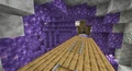 A mineshaft going through a geode.