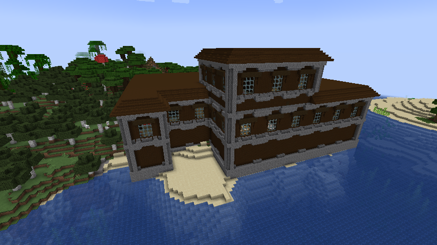 easy wooden mansion minecraft