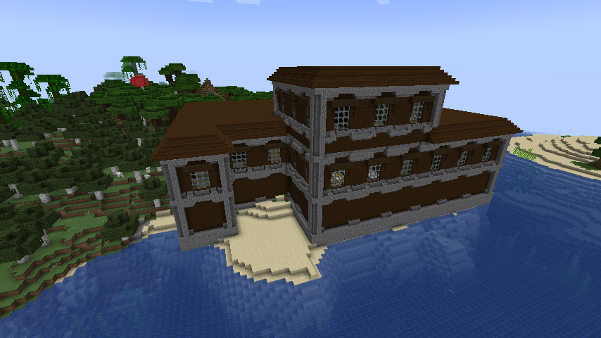 Big wooden house Minecraft Map