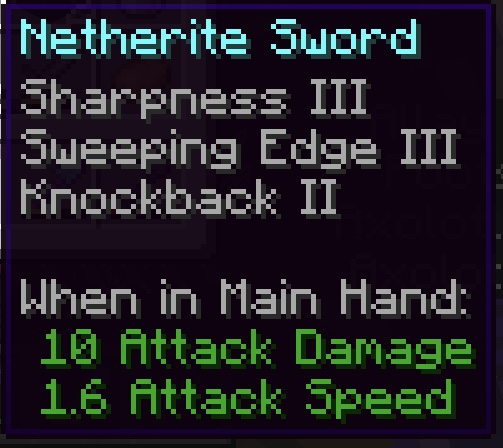 Netherite Sword Cursor