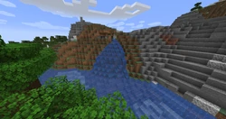 A naturally occurring waterfall.