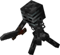 A wither skeleton walking.