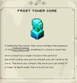 Journal entry of a frost tower core.