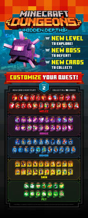Minecraft dungeons arcade cards