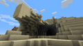 A naturally generated sandstone cluster.