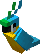 Sitting Cyan Parrot